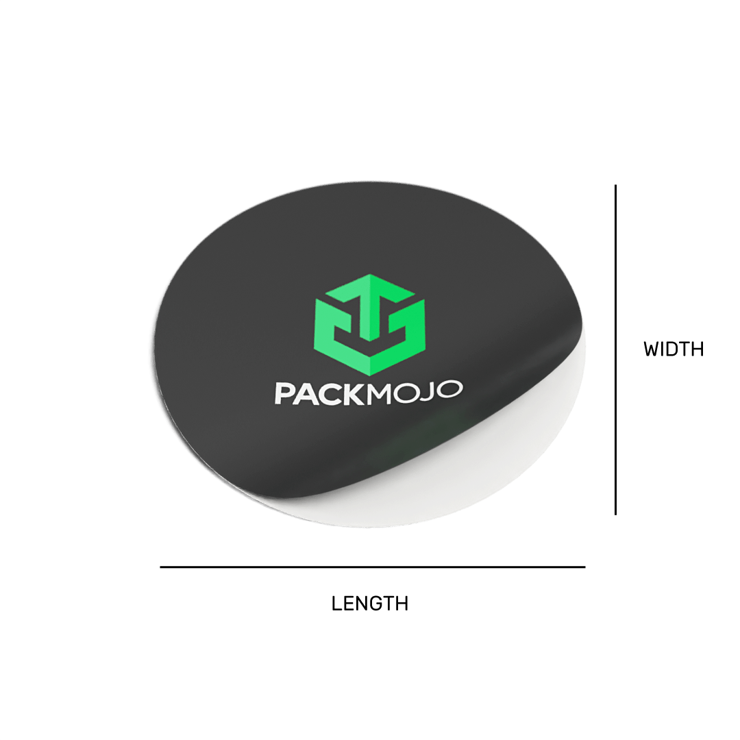 PackMojo Die Cut Stickers Sizing Guide