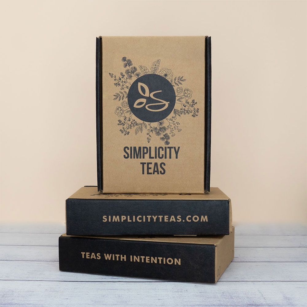 Simplicity Teas Custom Kraft Mailer Boxes