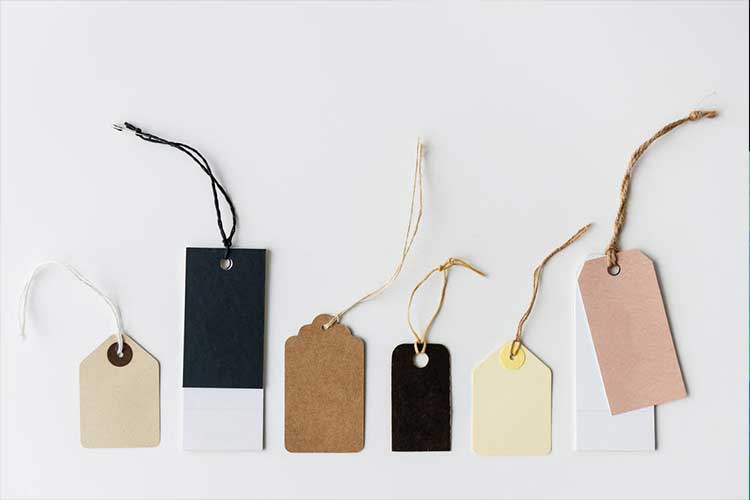 Multicolor hang tags