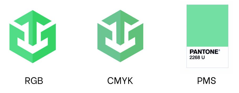 PackMojo logo RGB CMYK pantone