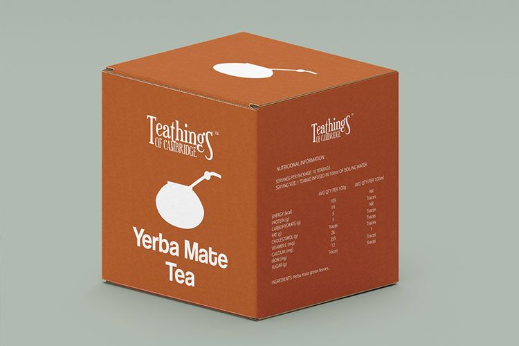 Yerba mate tea minimalist box design