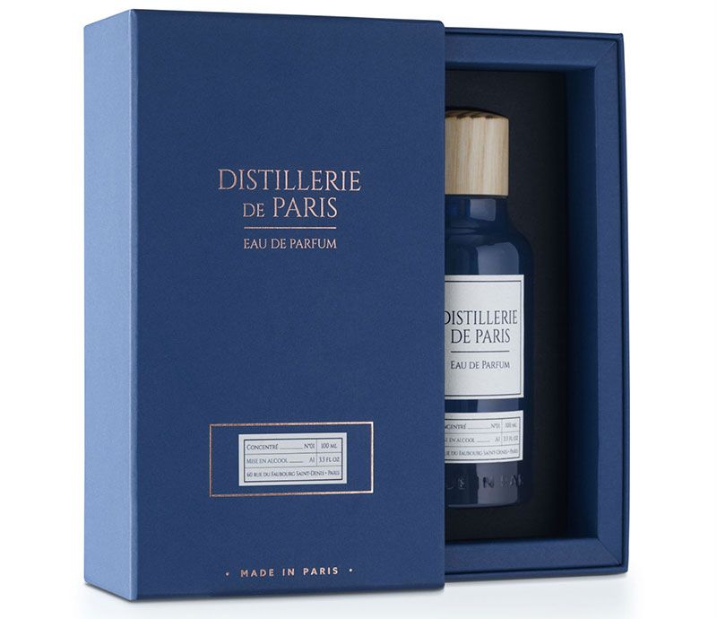 Distillerie de Paris custom rigid tray and sleeve box