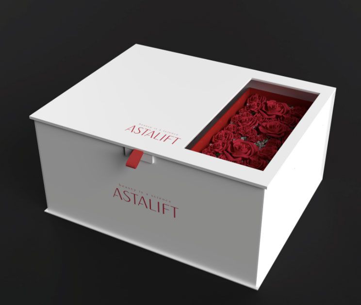 Astalift magnetic rigid box with window