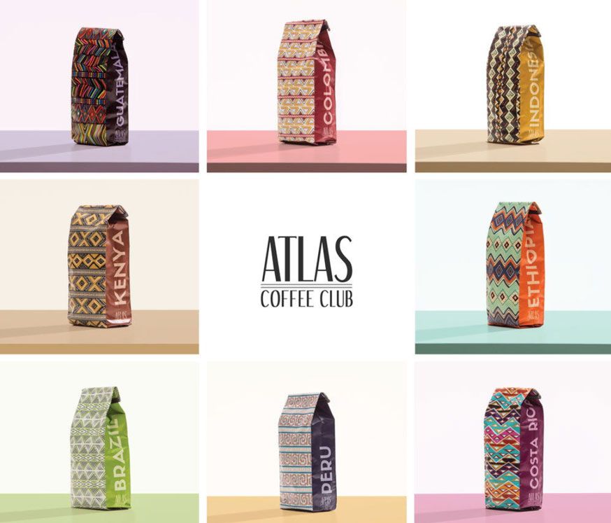 Atlas coffee club packaging