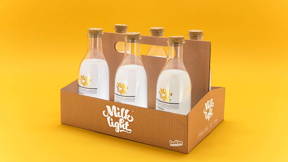 Display box milk bottles