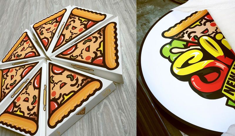 Pizza box design for pizza triangle