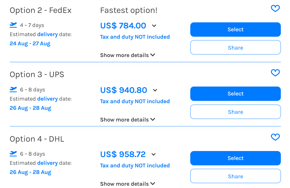 Bookairfreight rates