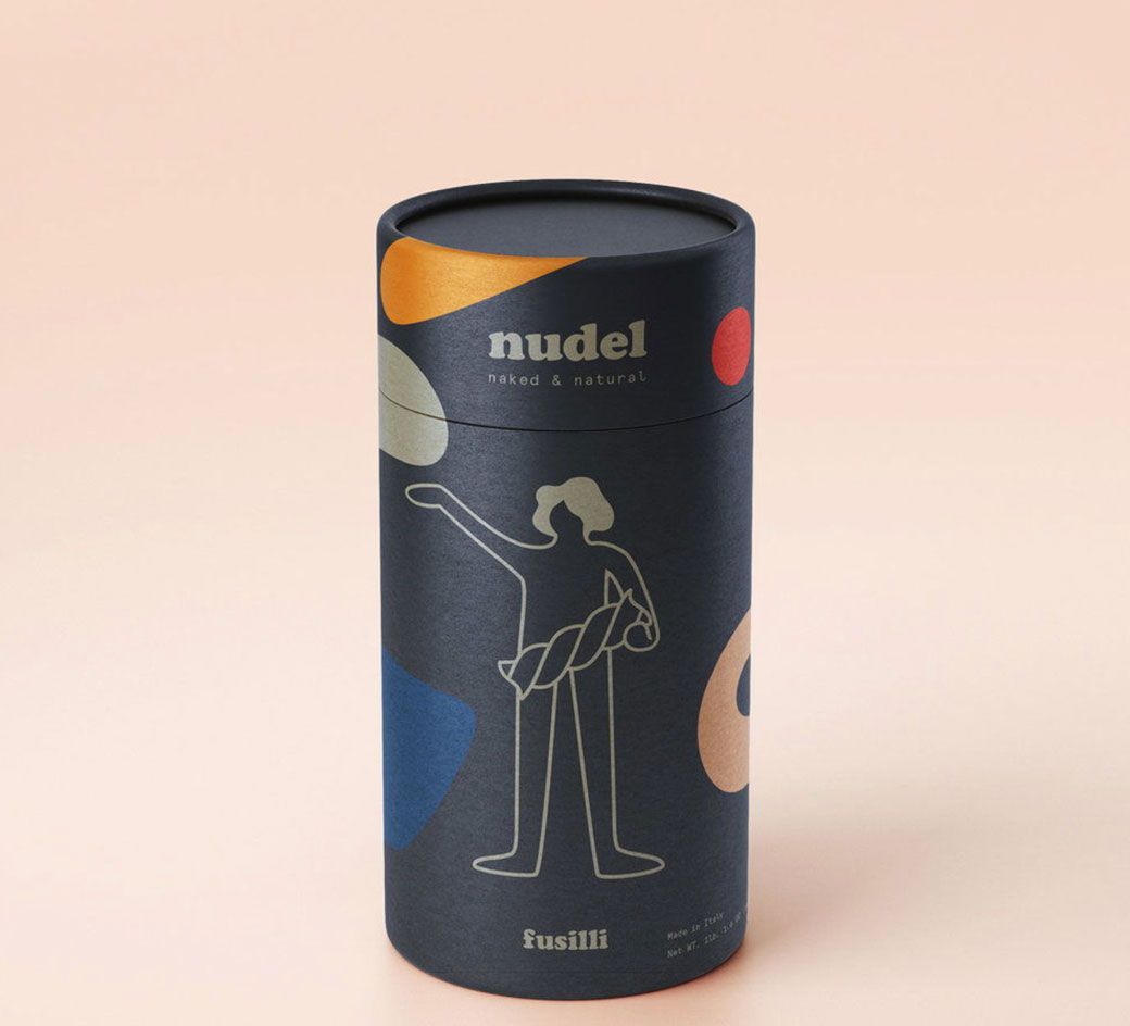 Nudel pasta cardboard tube design