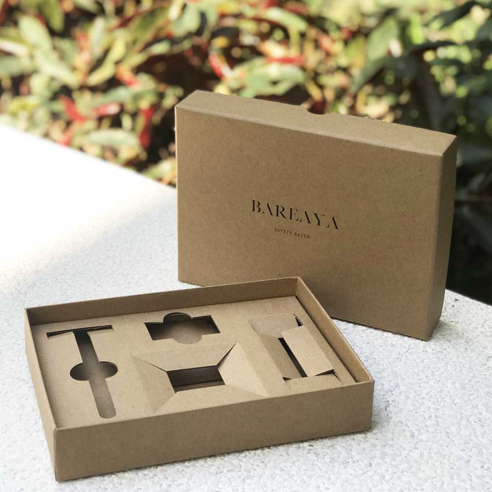 Bareaya custom kraft rigid box with insert