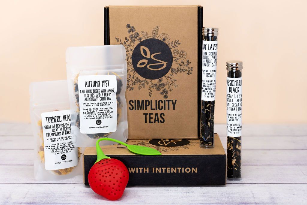 Simplicity Teas corrugated kraft mailers