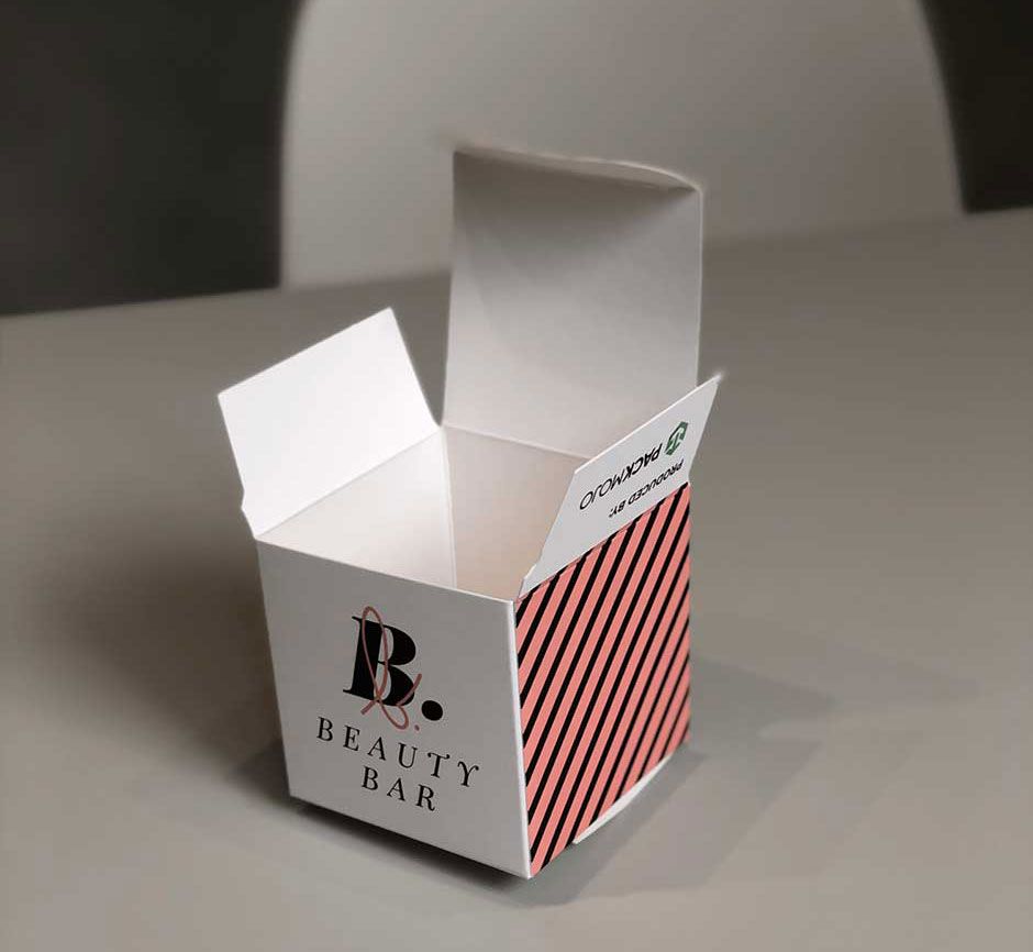 Custom folding carton box small opened