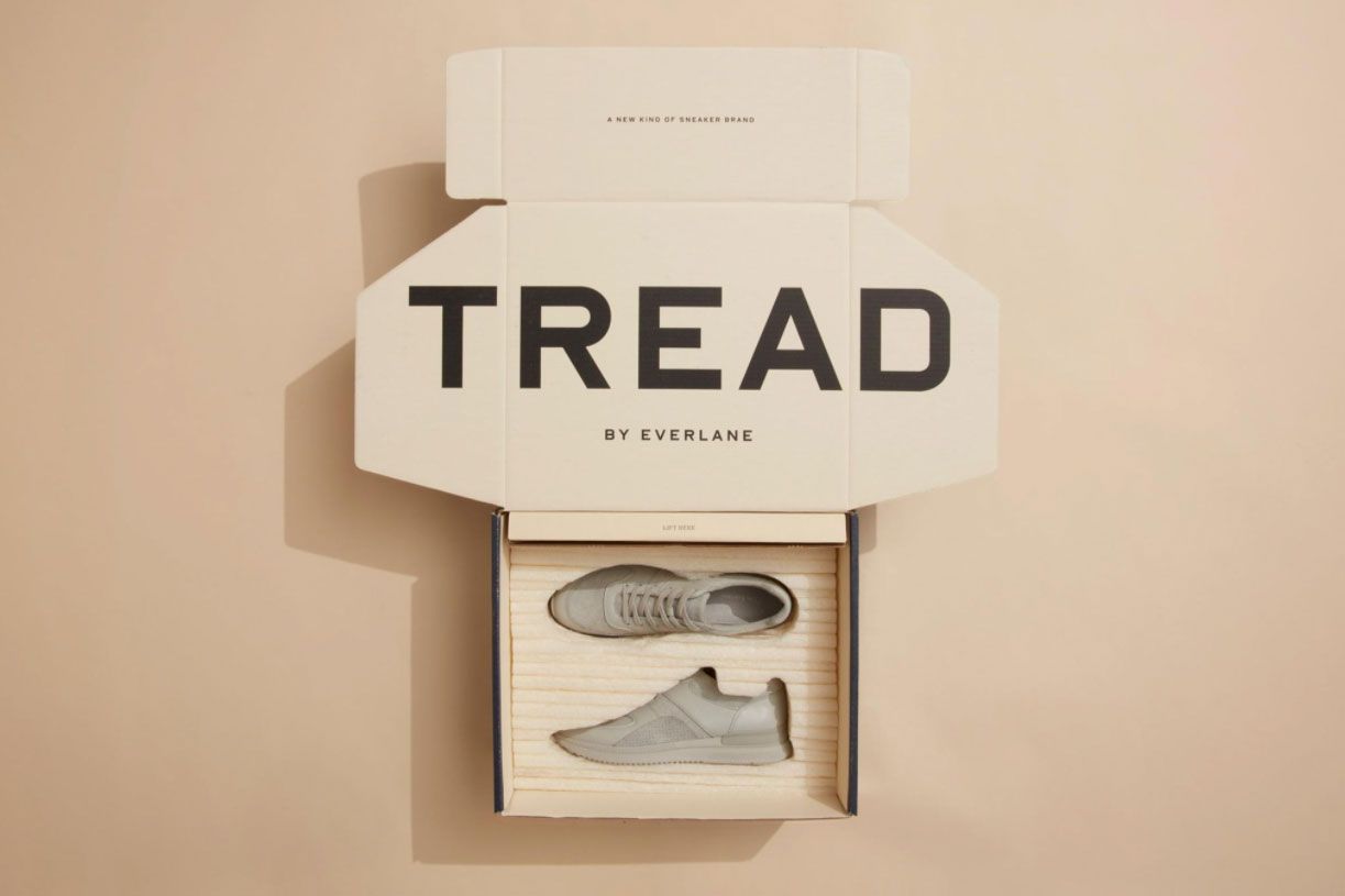 Everlane eco friendly shoe packaging