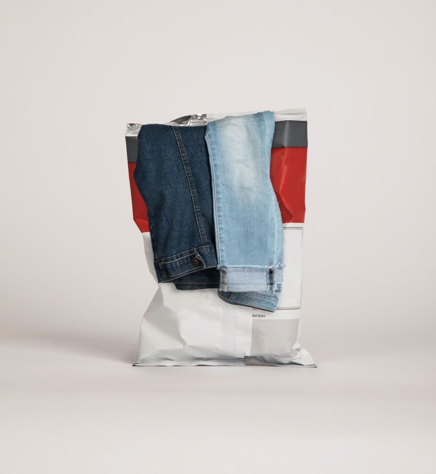 Jeans in polymailer