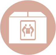 Packing symbol two person lifting