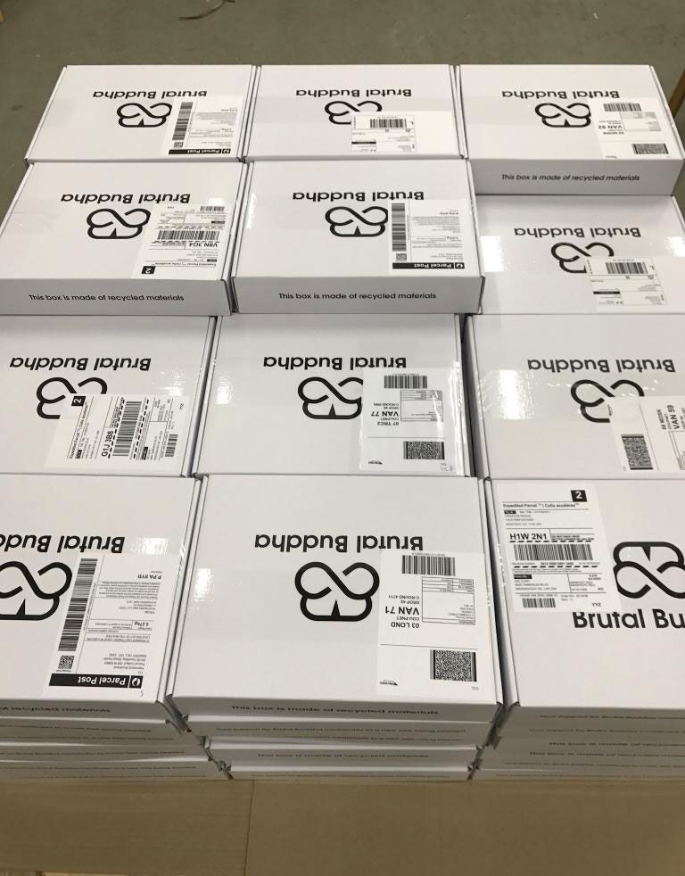 Brutal Buddha shipping box