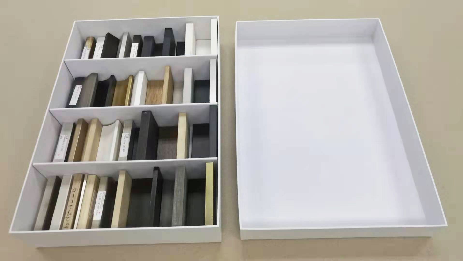 Custom box dividers in rigid box