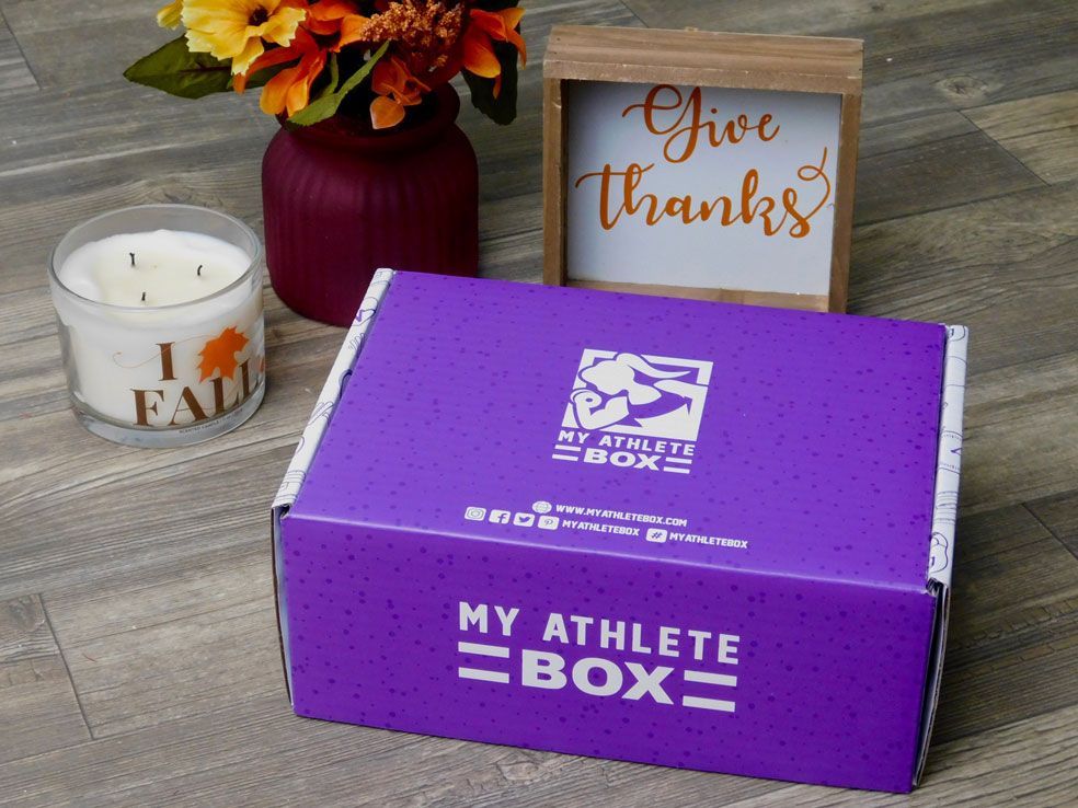My Athlete Box mailer box with dotted pattern