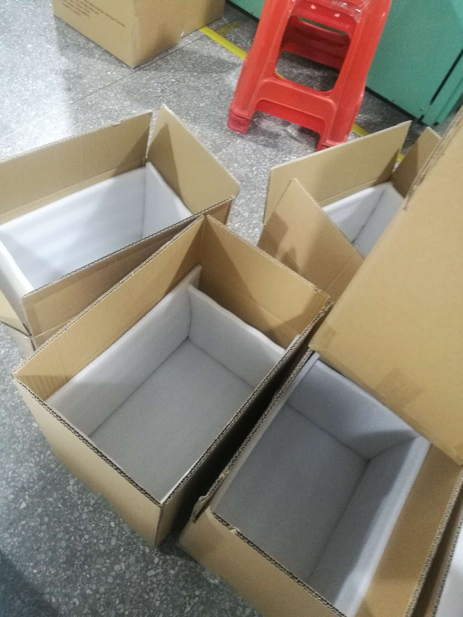 Foam Sheets in Shipping Boxes