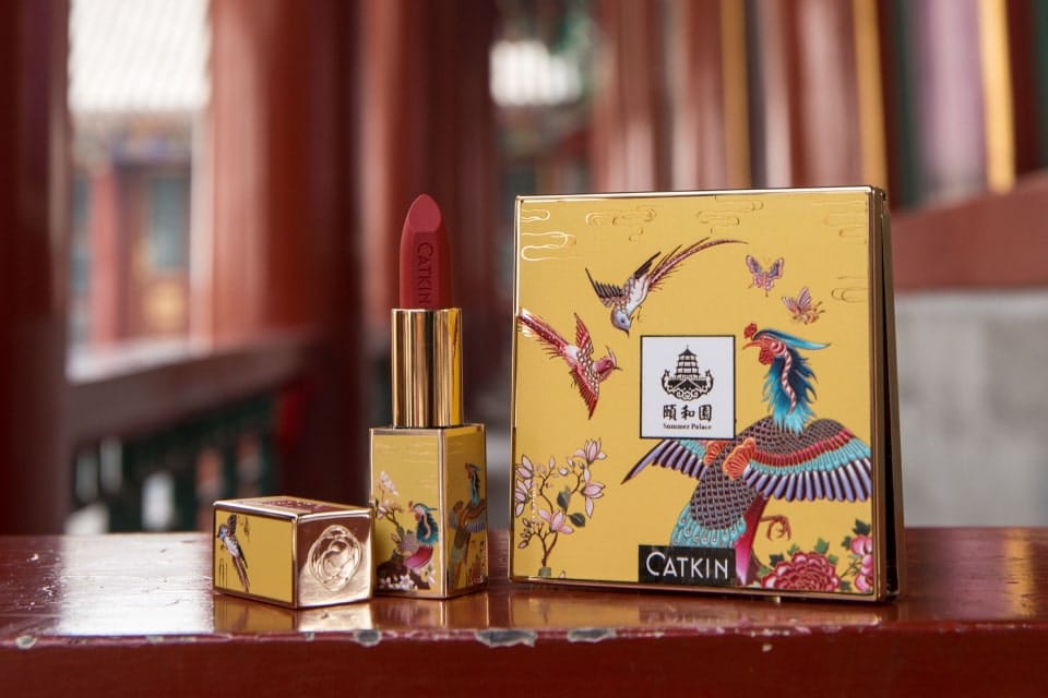Catkin x Summer Palace Lipstick Cosmetic Packaging With Local Embroidery Designs