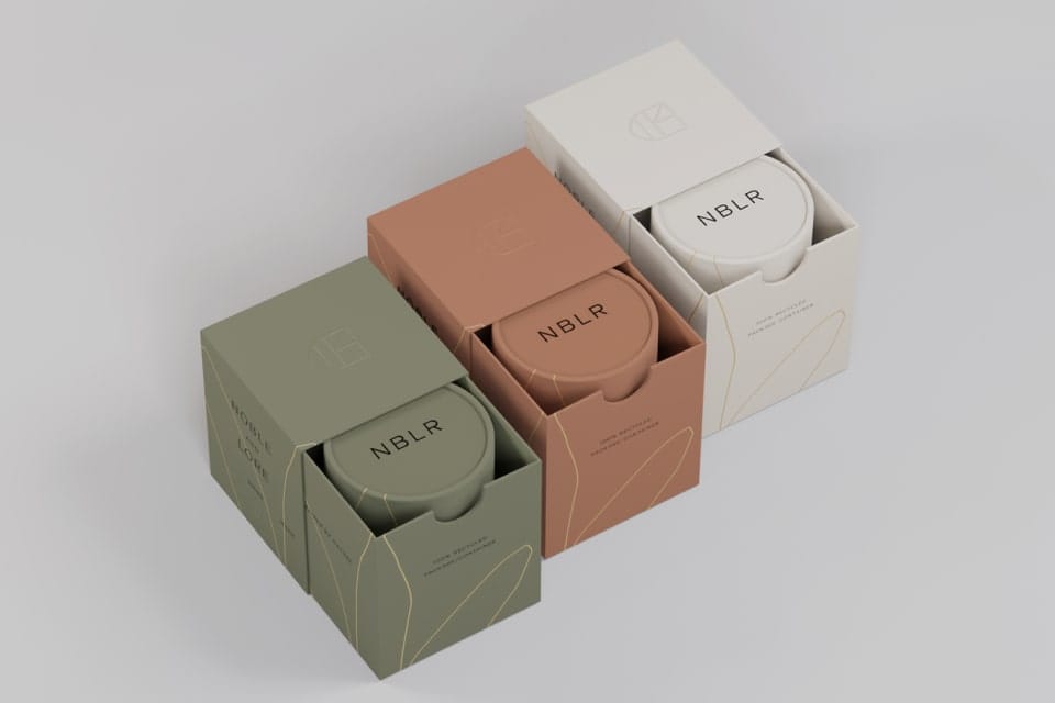 Noble and Lore A PROJECT BY YAN Candle Packaging Rigid Drawer Box Cardboard Tube