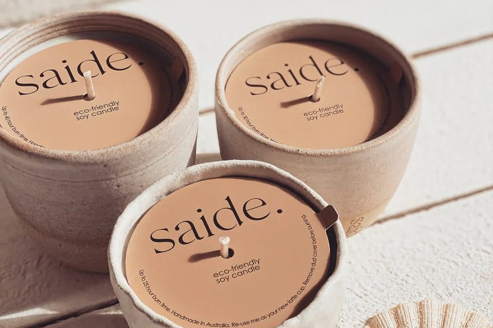 Saide Dust Cover Custom Candle Packaging Minimal Sustainable