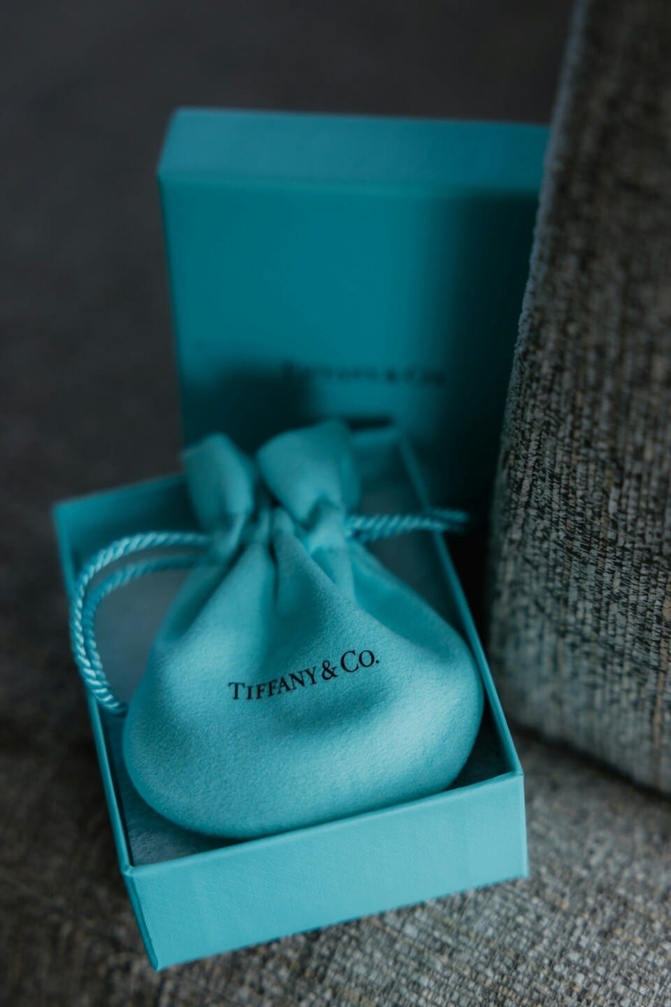 Tiffany and Co Jewelry Pouch and Rigid Box