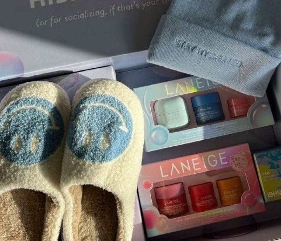 Laneige PR Package Hydration and Hibernation Cozy Hat and Slippers