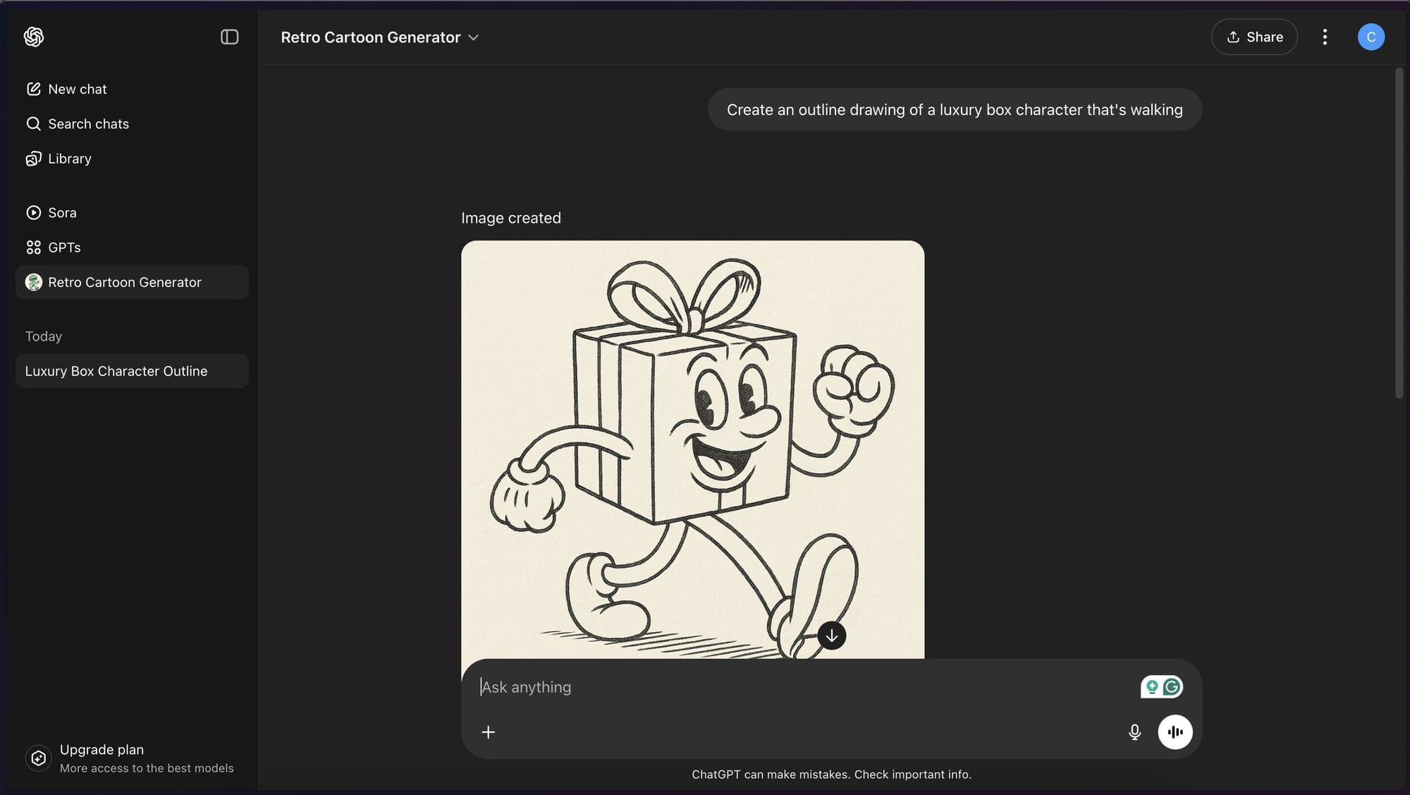Cartoon Mascot Artwork Generator