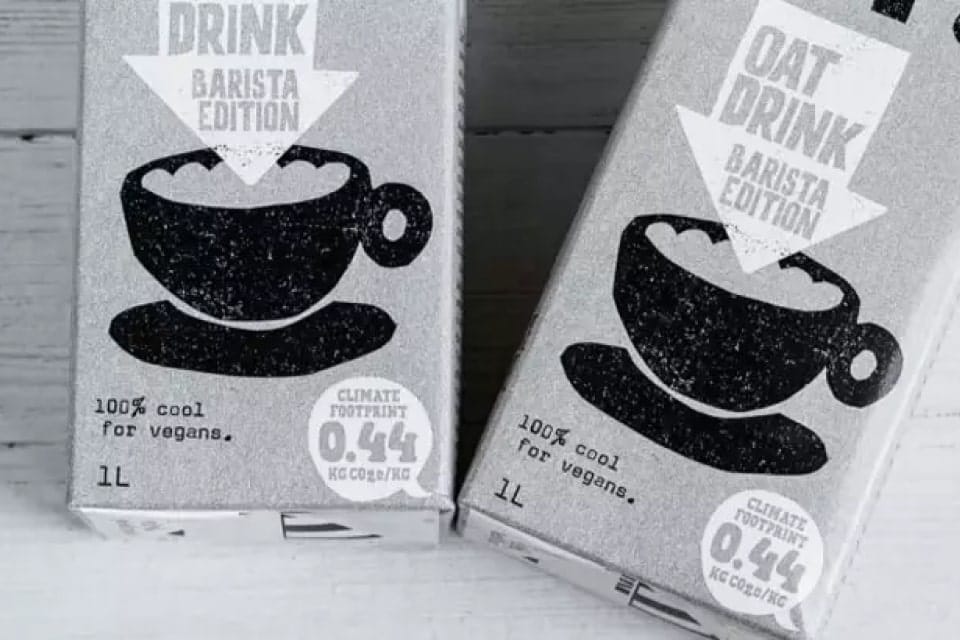 Oatly Carbon-Labelled Packaging