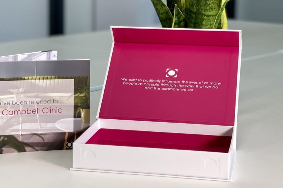 Luxury Packaging Magnetic Rigid Box Campbell Clinic