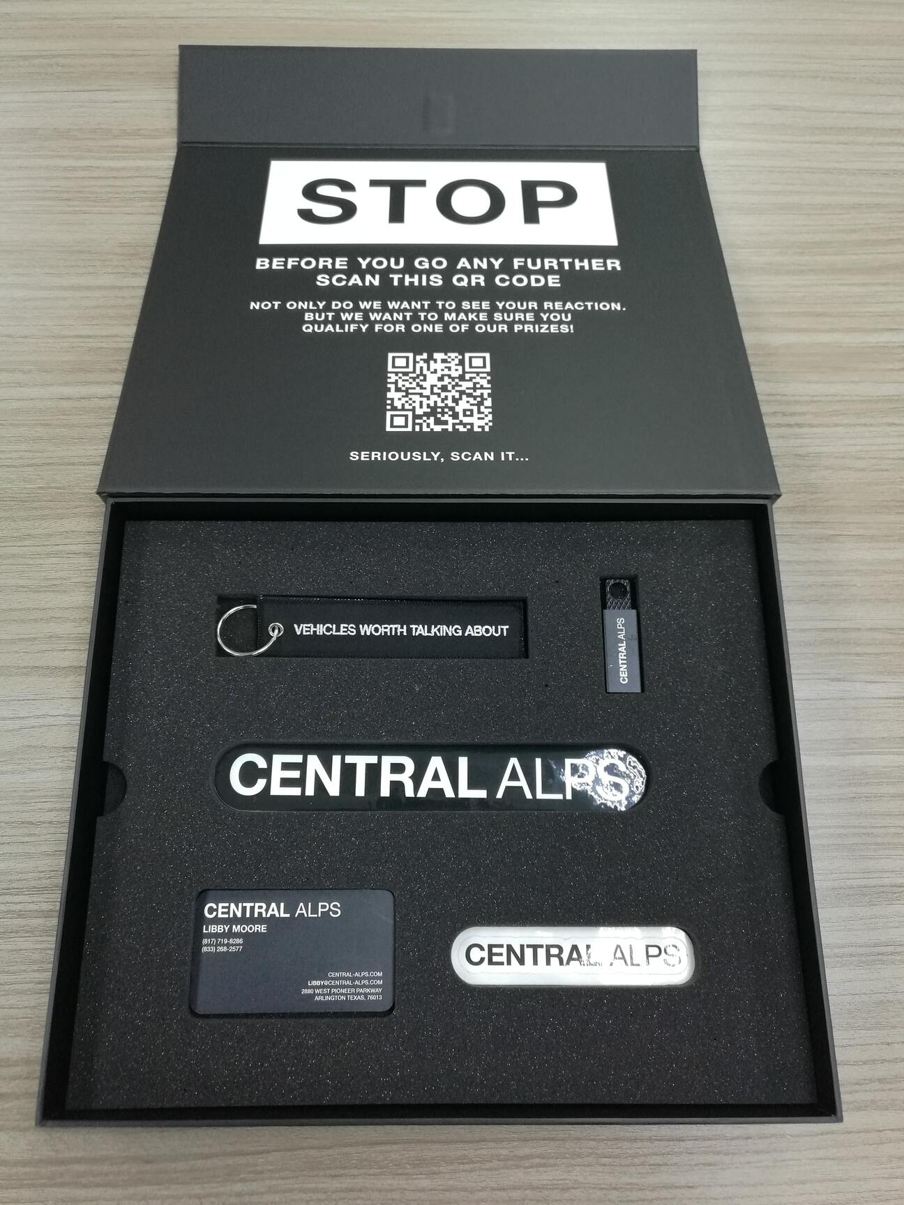 Central Alps Magnetic Rigid Box with Foam Inserts