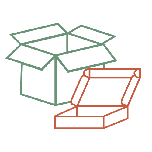 Custom Mailer Box and Shipping Box Icon