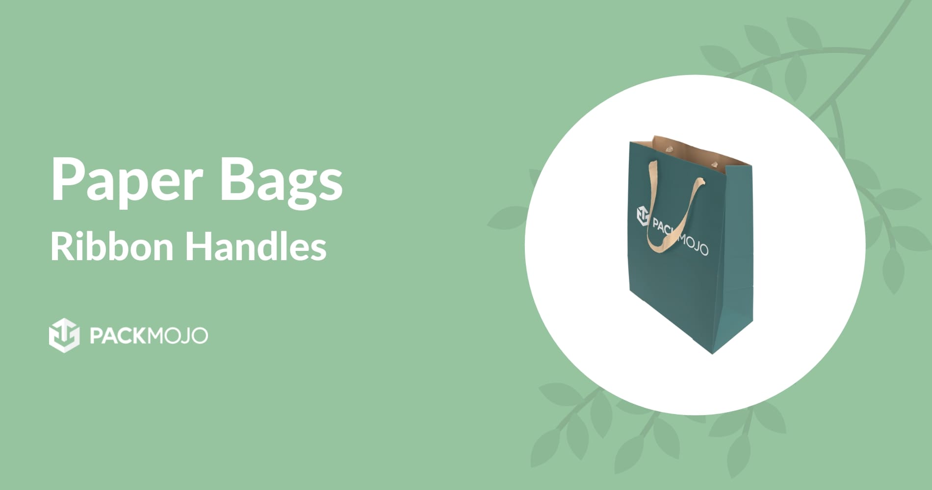 Custom Paper Bags with Ribbon Handles PackMojo