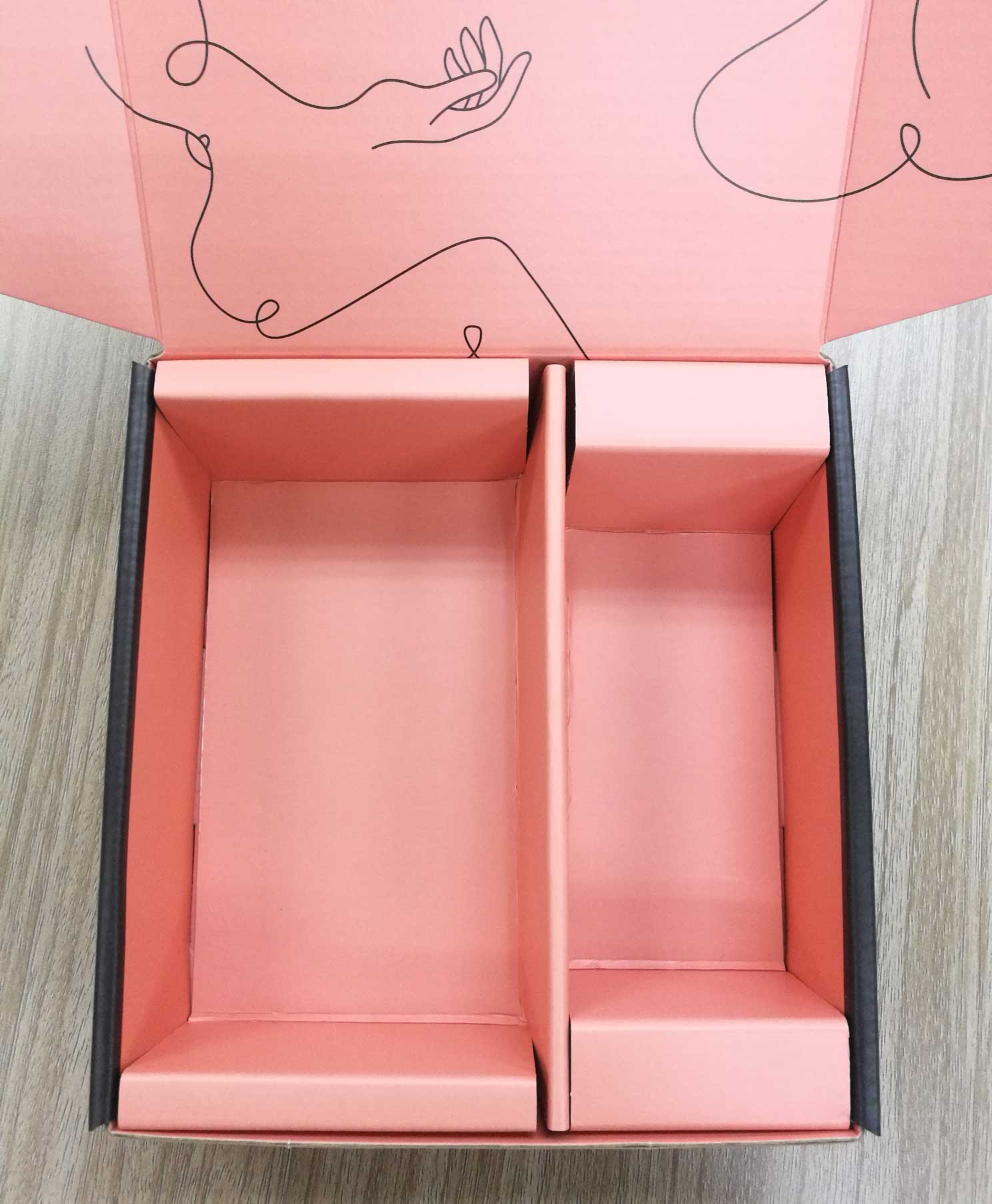 Custom Printed Box Dividers in a Mailer Box