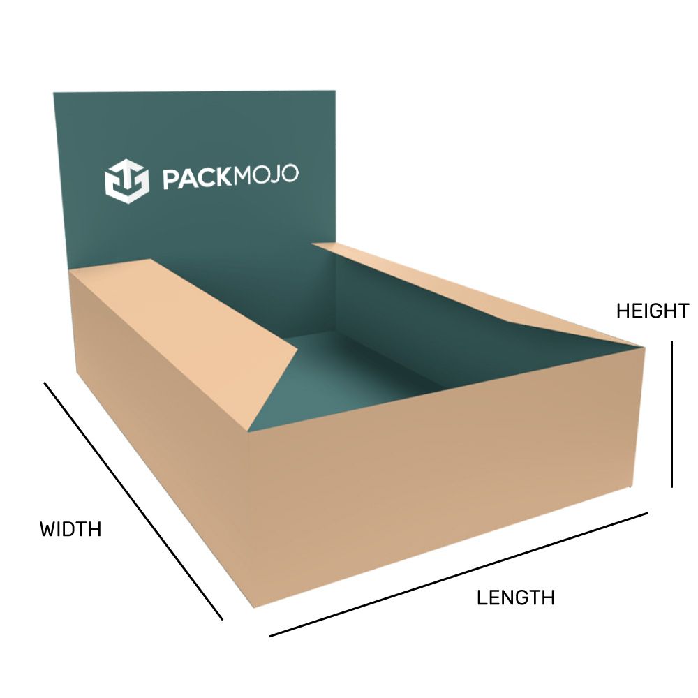 Display Box Mockup Dimensions Length Width Height