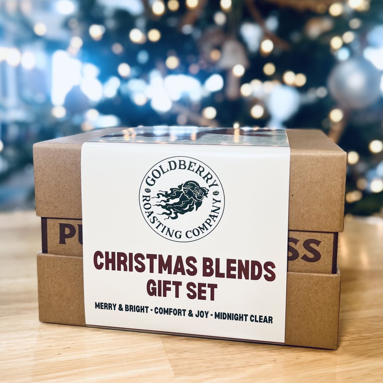 Goldberry Roasting Company Christmas Blends Gift Set Packaging