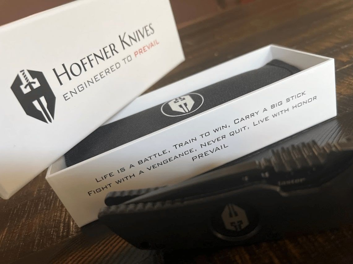 Hoffner Knives Full Cover Rigid Box Opened