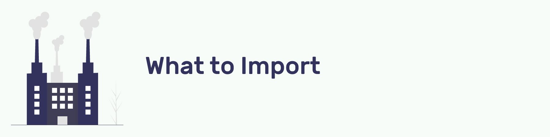 What to Import Section Header