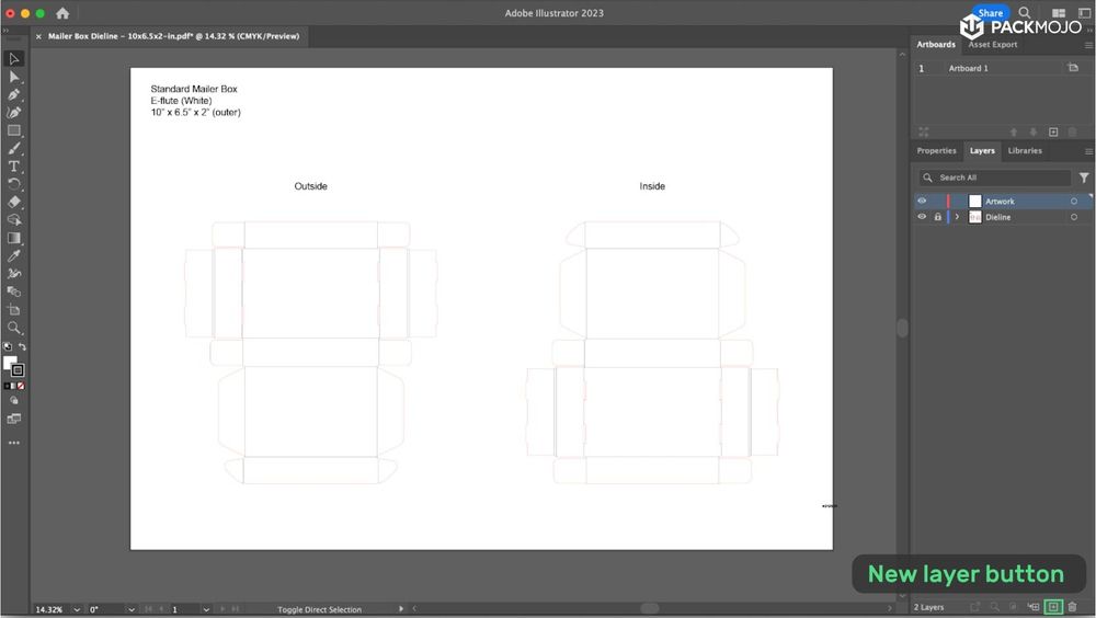 Mailer Box Dieline Design Tutorial | PackMojo
