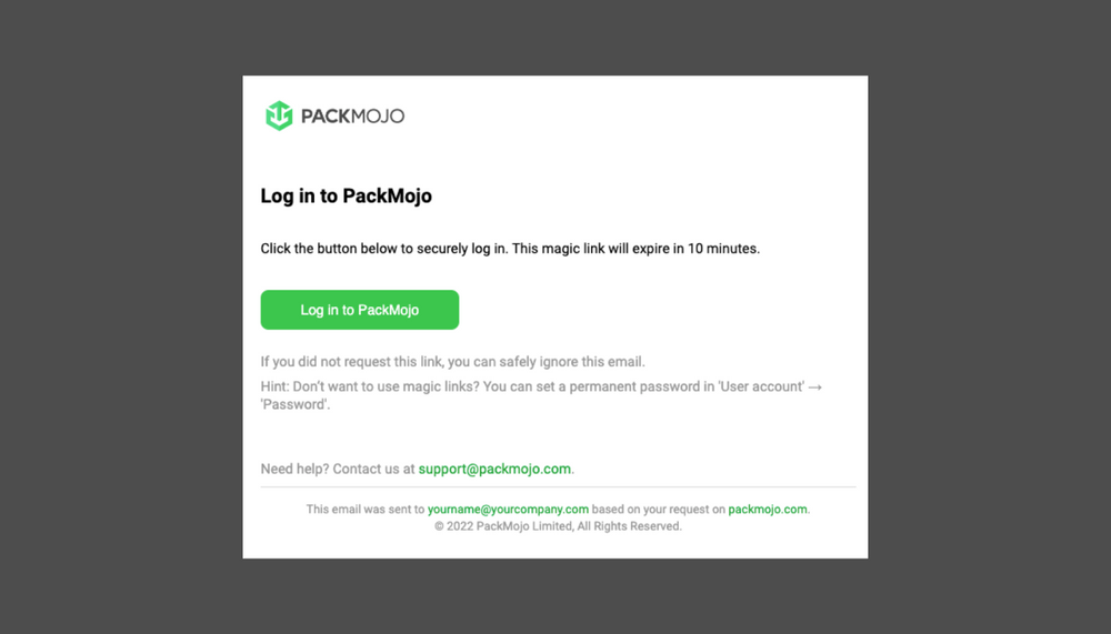 Platform Login Steps | PackMojo