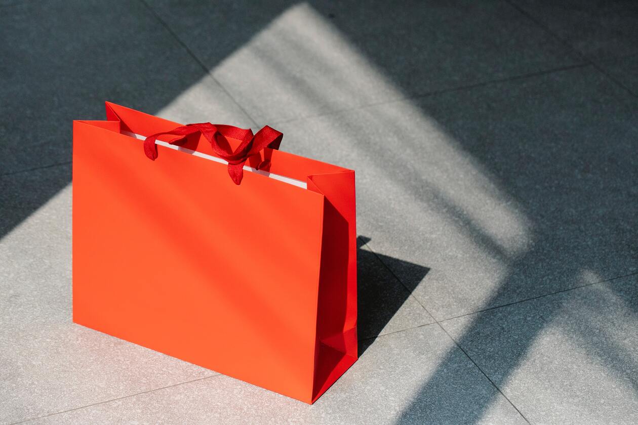 Luxury Paper Bag with Ribbon Handles