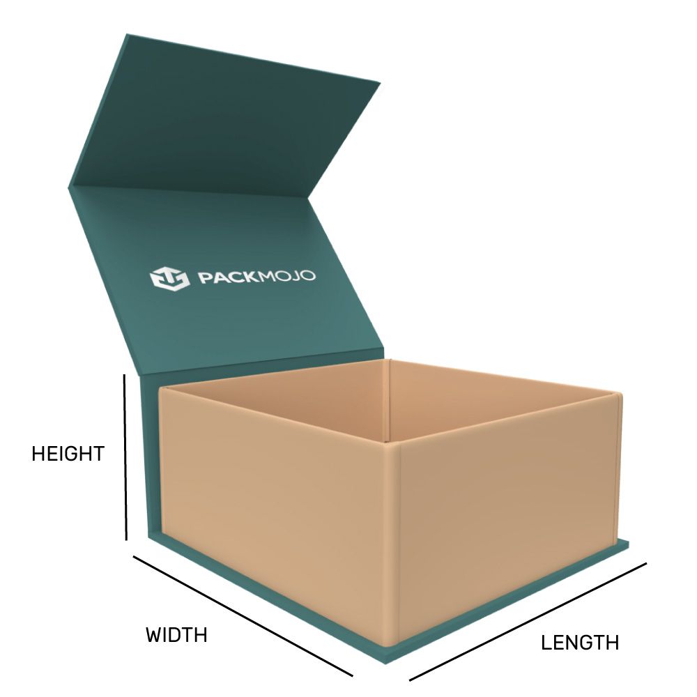 Magnetic Rigid Box Dimensions Mockup Length Width Height