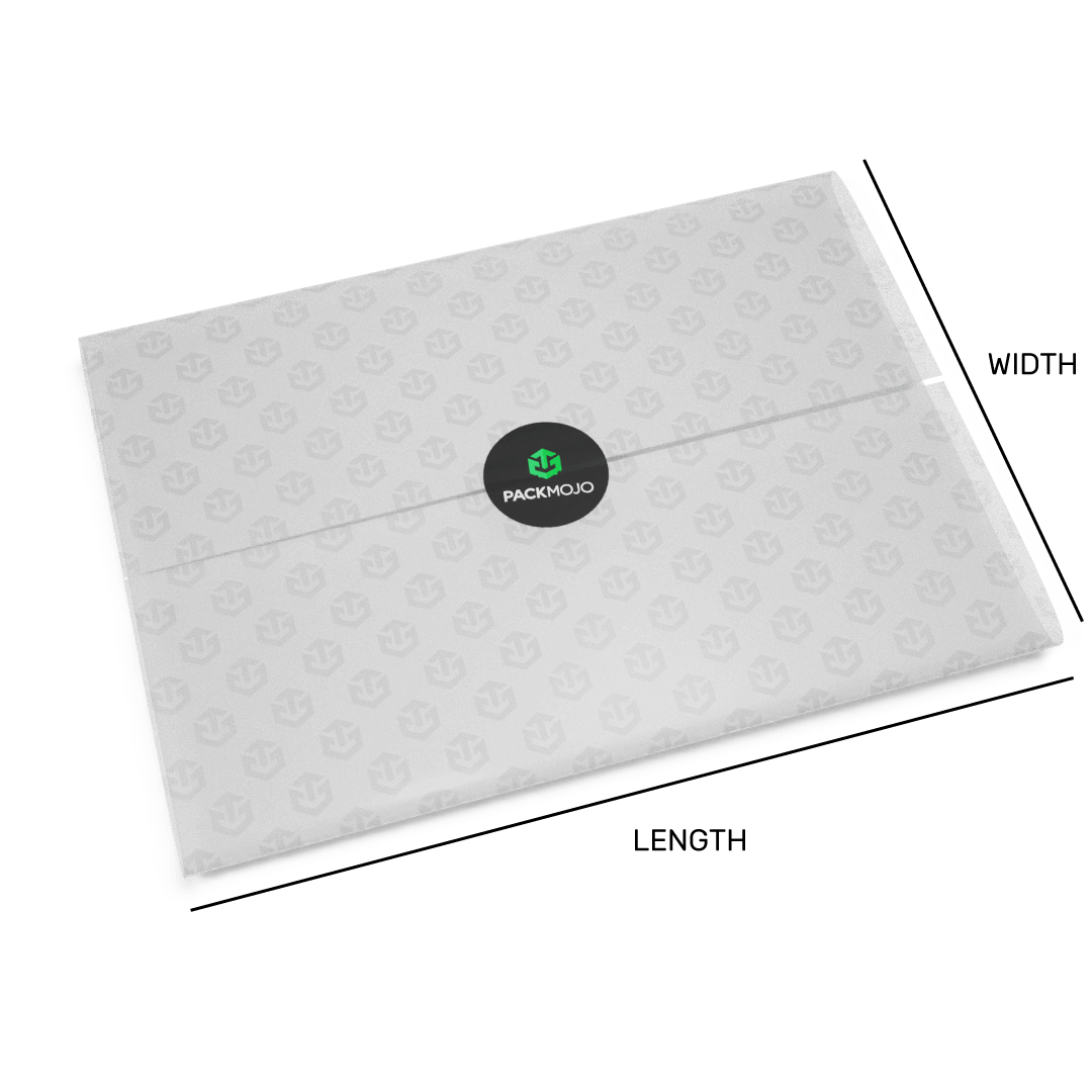PackMojo Custom Tissue Paper Sizing Guide