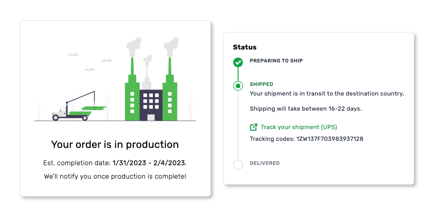 PackMojo Platform Track Production and Shipping Status