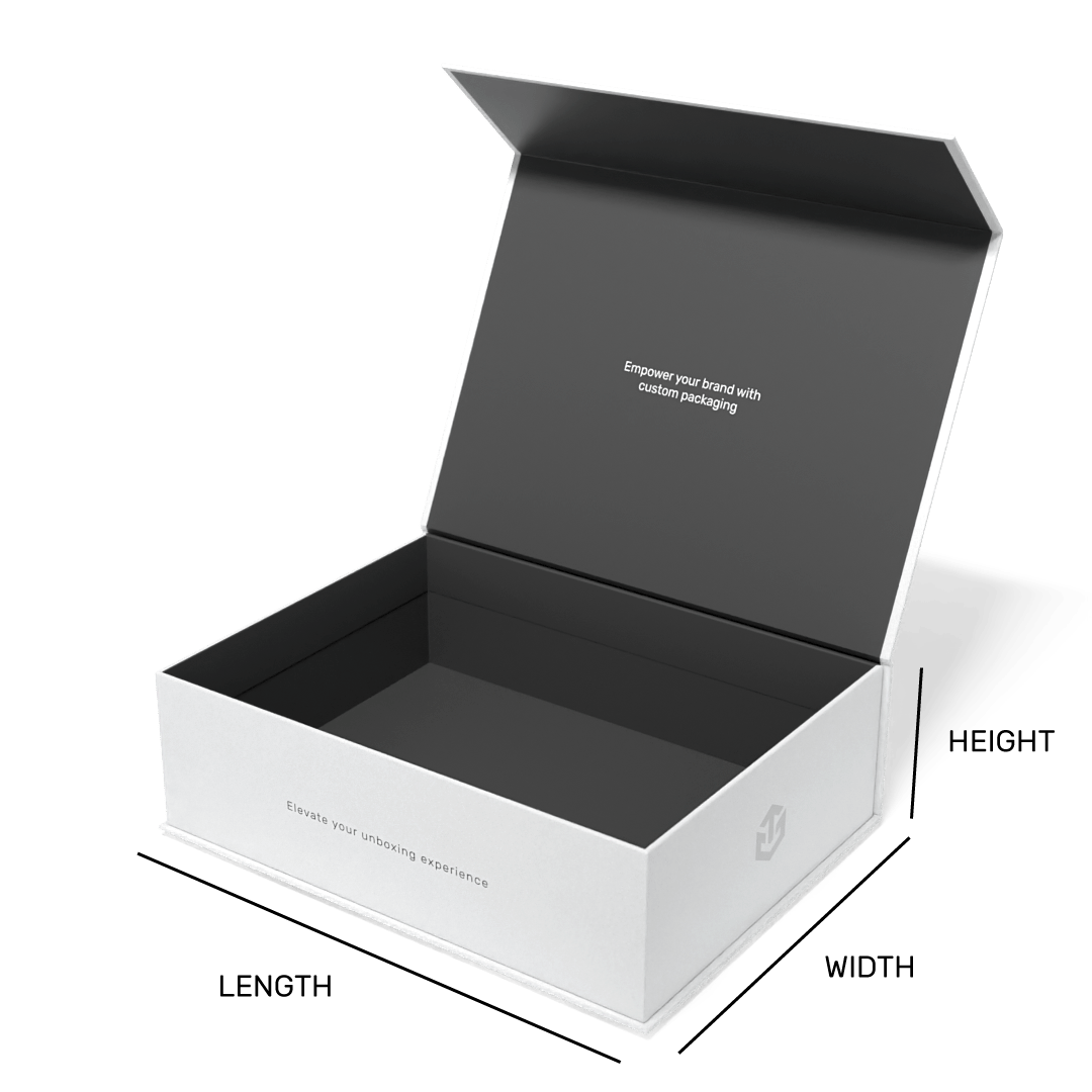 PackMojo Magnetic Lid Rigid Box Sizing Guide