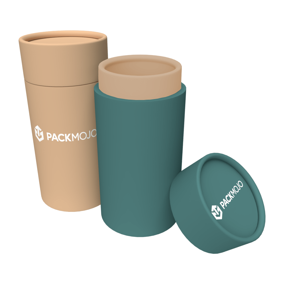 Custom Cardboard Tubes Mockup PackMojo
