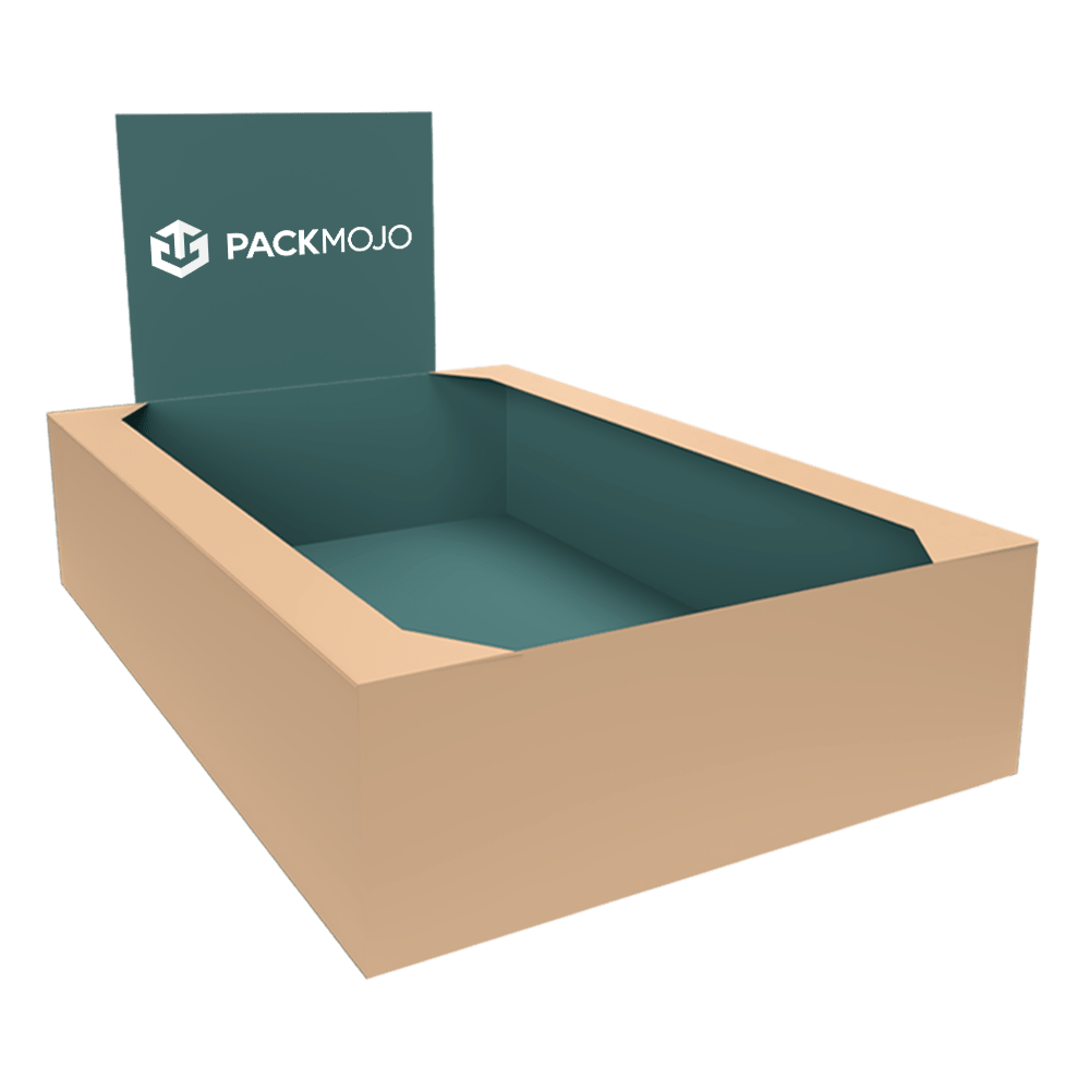 Display Box Standard Machine Packed Mockup PackMojo