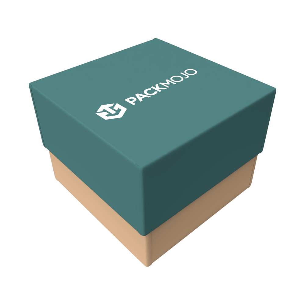 Rigid Box Partial Cover Lid and Base Mockup PackMojo