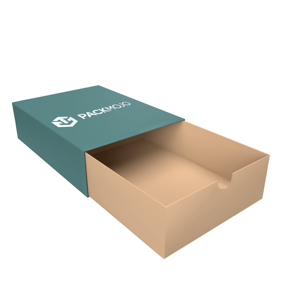 Rigid Drawer Box with Thumb Notch Mockup PackMojo