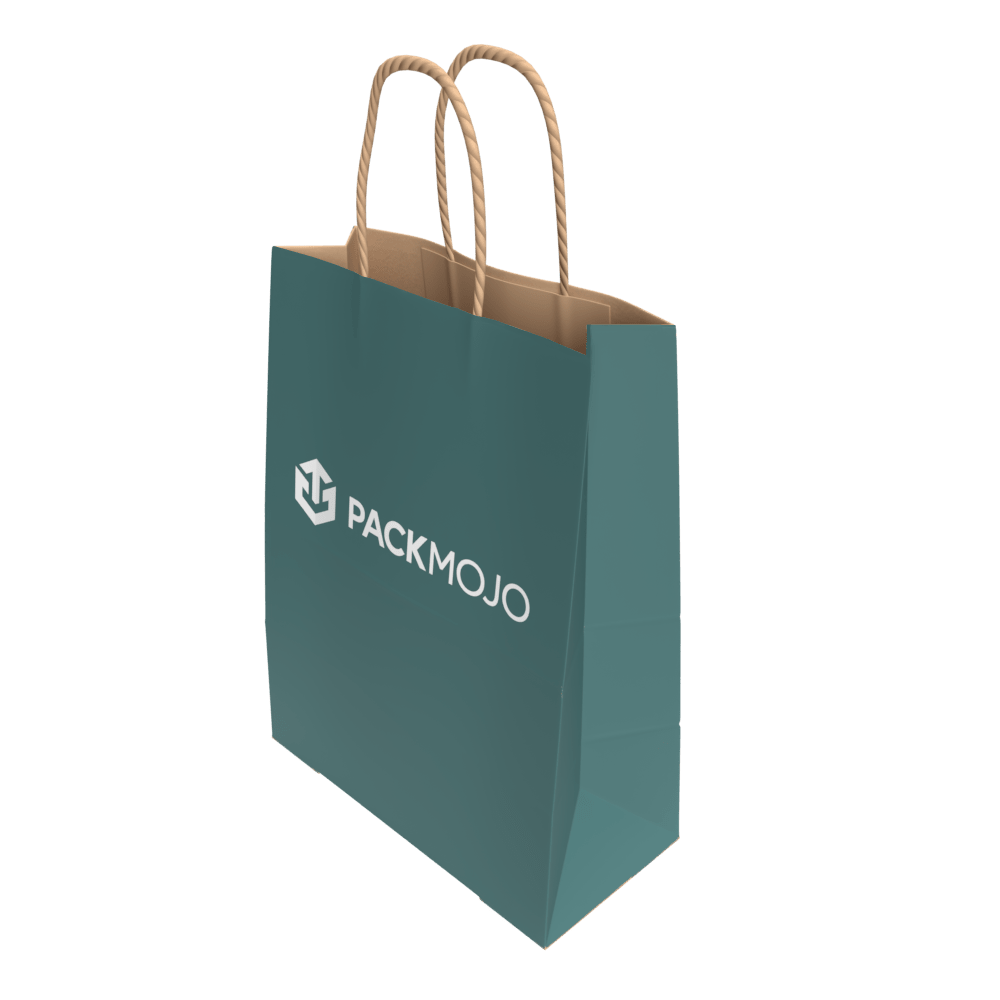 Twisted Handle Paper Bag Mockup PackMojo
